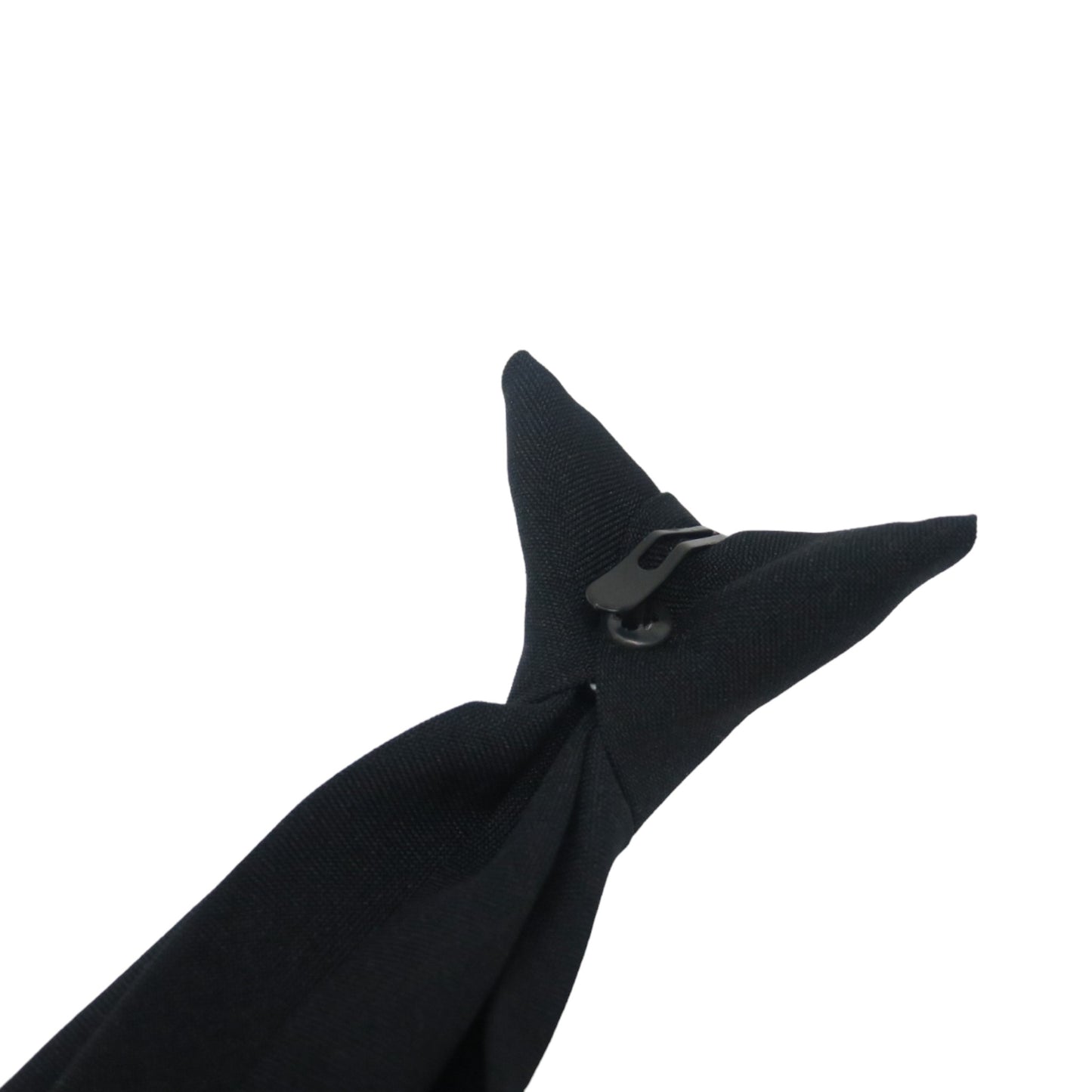 Black Clip On Shirt Tie