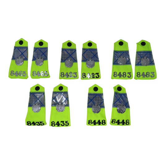 5 Pairs Shoulder Epaulettes With Numbers